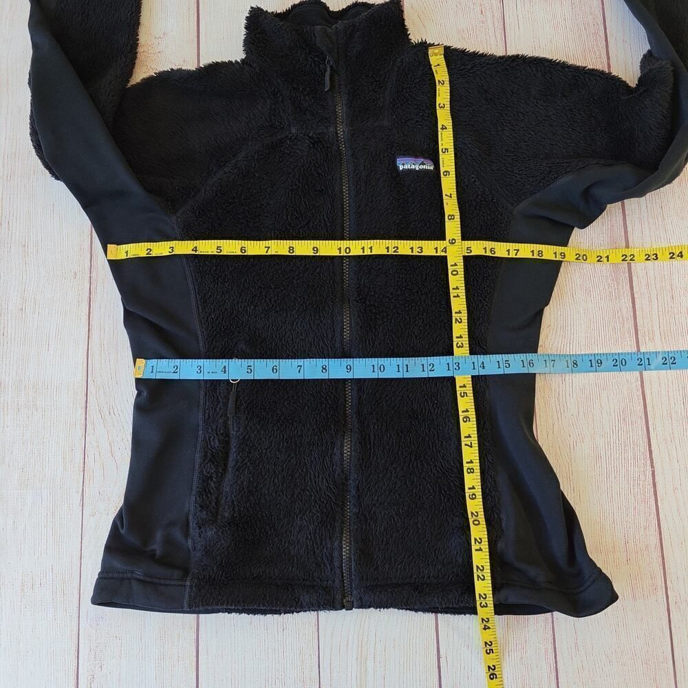 W's Patagonia R series black fleece zip jacket sz M - Picture 8 of 12